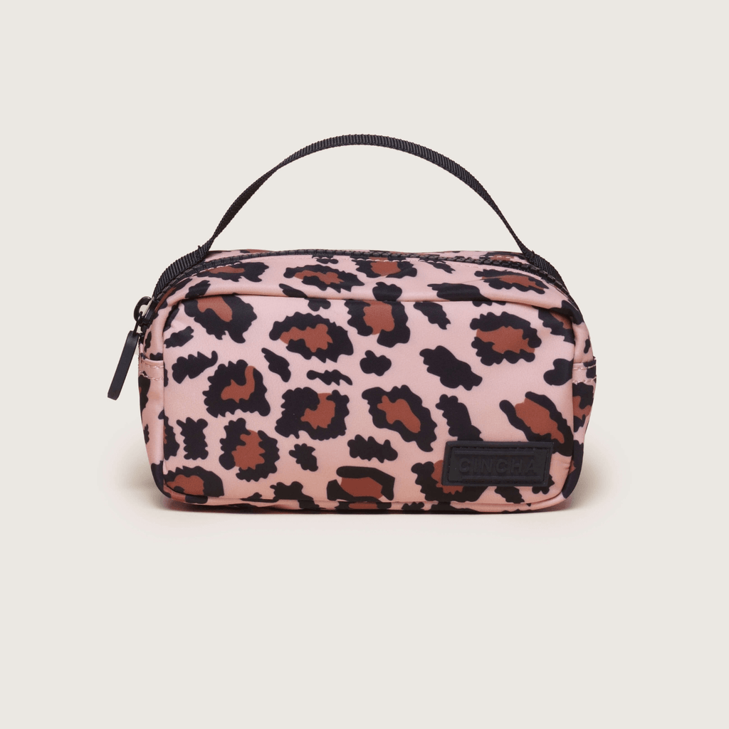 Leopard-print recycled shell shoulder bag